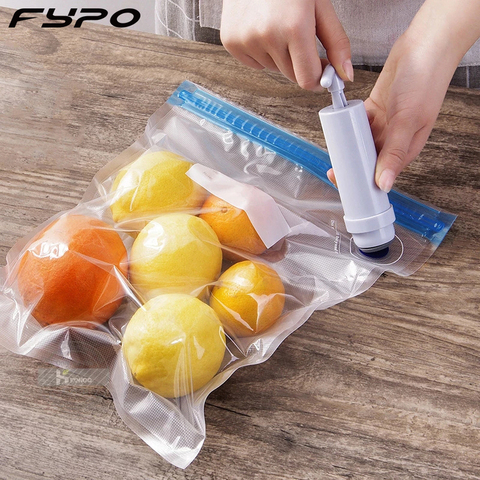 Food Storage Bags and Pump,Reusable Food Vacuum Sealer Bags for Cooking & Food Storage Freezing And Fresh Keeping ► Photo 1/6
