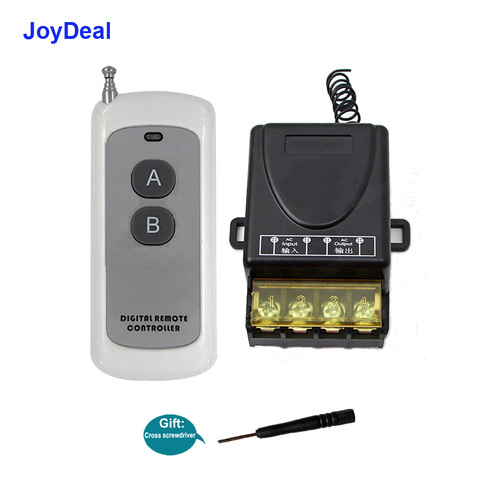 JoyDeal 433MHz Wireless RF Remote Control Switch 110V 220V Factory Light Single Water Pump 3000W 30A High Power Remote Receiver ► Photo 1/6