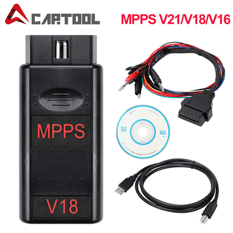 MPPS V21 OBD2 Auto ECU Chip Tuning Interface MPPS V16 V18 for Fiat for Opel obd 2 Diagnostic Tool Support Multi-Languages ► Photo 1/6