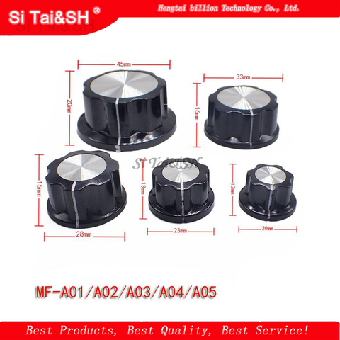 5Pcs MF-A01 MF-A02 MF-A03 MF-A04 MF-A05 Potentiometer Knob WH118/WX050 Rotary Switch Electronic 6mm ► Photo 1/2