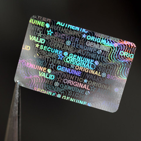 20x30mm Hologram Laser Holographic Sticker Label GENUINE AUTHENTIC ORIGINAL VALID SICHER SECURE Security sticker for package ► Photo 1/6