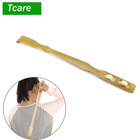 45cm Bamboo Wooden massager corded Itch Therapeutic Relaxer massager mat Back Scratcher w/ Massage Rollers MA massager mount ► Photo 1/6