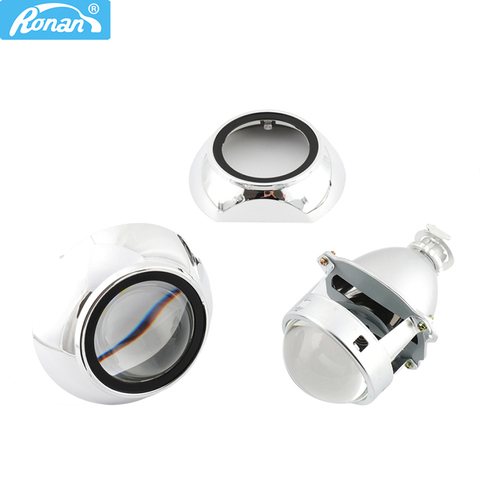 RONAN 3.0 Metal Super HID Bi xenon Projector lenses Headlight H1 with shrouds Headlamps for H1 H4 H7 Car Styling Automobiles ► Photo 1/6