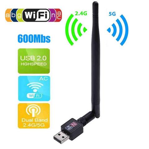 Wireless 600Mbps USB WiFi Router Adapter PC Network LAN Card Dongle with Antenna wifi Adapter wifi адаптер USB Adapter USB wifi ► Photo 1/6