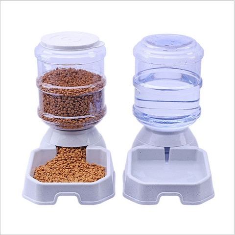 3.8L Dog Automatic Feeders Plastic Water Bottle Cat Bowl Feeding