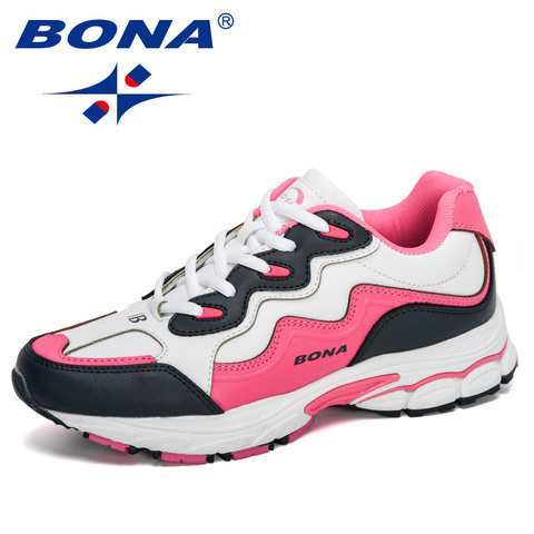 BONA 2022 New Designers Women Action Leather Running Shoes Ladies Shoes Mesh Athletic Shoes Sneakers Women Zapatos De Muje Comfy ► Photo 1/6