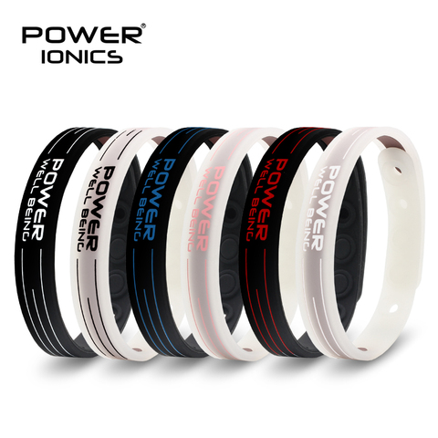 Power Ionics bio health benifits ion balance power therapy silicone sports choker tourmaline germanium wristband bracelet ► Photo 1/5