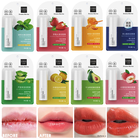Natural Fruit Lip Balm Moisturizing Hygienic Lipstick Plumper Durable Aloe Vera Mint Cracked Dry Lips Hydrating Korean Lip Balm ► Photo 1/6