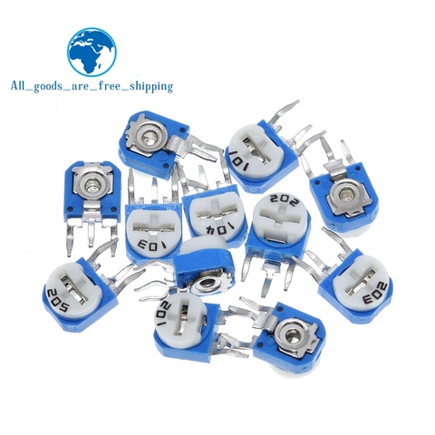 10pcs Rm063 Rm-063 100 200 500 1k 2k 5k 10k 20k 50k 100k 200k 500k 1m Ohm Trimpot Trimmer Potentiometer Variable Resistor ► Photo 1/6