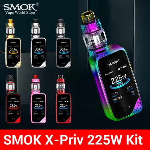 Vape Smok X-PRIV Kit Luxe Edition Elektronik Sigara 225W Box Mod Vaporizer TFV12 Prince POD TANK Coil Cigarette Electronique ► Photo 1/6