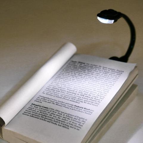 Hot Mini Flexible Clip-On Bright Book Light Laptop White LED Book Reading Light Lamp Compact Portable Student Dormitory Lights ► Photo 1/6