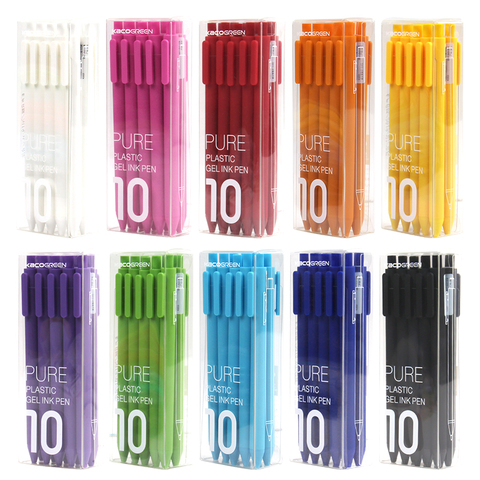 Youpin 10pc/set KACOGREEN Pen Kaco Color Pen 0.5mm  Core Durable Signing Pen Refill Black Ink  For School Office/ Kaco Refills ► Photo 1/6