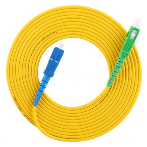 SC/APC-SC/UPC Fiber Jumper Optical Fiber Patch Cord Single Mode Cable power cable 20m Yellow High Quality ► Photo 1/6