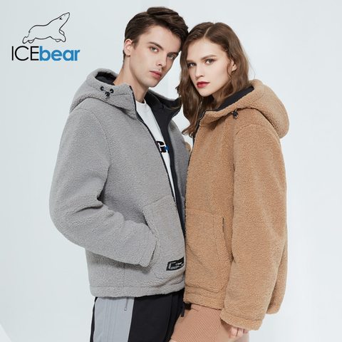 icebear 2022 winter new women's jacket short cotton coat polar fleece jacket unisex brand clothing MWC20966D ► Photo 1/6