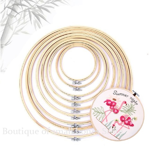 10-40cm mini wood embroidery hoop frame for kit ring hoop large sewing tools accessories madera bordado broderie cross stitch ► Photo 1/6