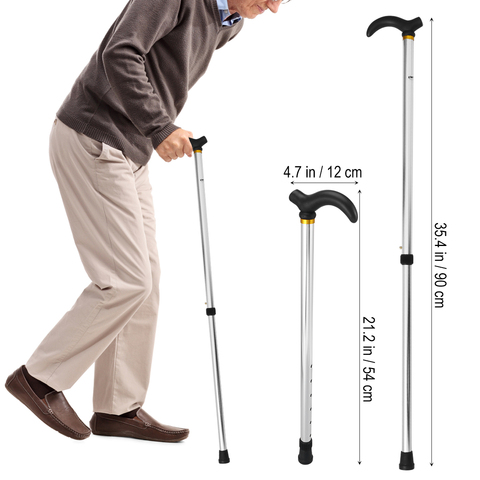 Collapsible Sticks Cane 2 Section Anti-skid Aluminum Alloy Walking Stick Tool Cane Trusty Sticks for Mothers the Elder Fathers ► Photo 1/6