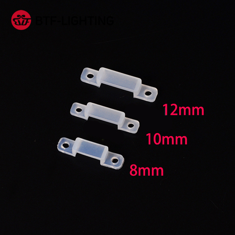 50-1000 pcs 8mm 10mm 12mm Silicon Clip for Fixing WS2812B WS2811 3528 5050 LED Strip Light LED Connector IP67 Waterproof Tube ► Photo 1/4