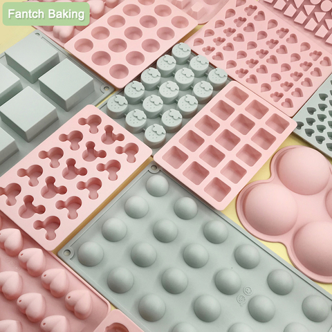 Love Hemisphere Square Silicone Mold For Dessert Baking Pan Ice Cream Biscuit Cake Tools DIY Soap Mould Steam Oven Available ► Photo 1/6