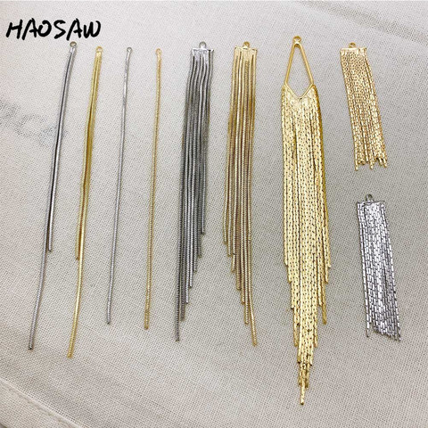 HAOSAW Choose 4Pcs/Lot Jewelry Accessory/Welded/DIY Earrings Making/Snake Chain/Genuine Gold Plating/Hand Made/Earring Findings ► Photo 1/6