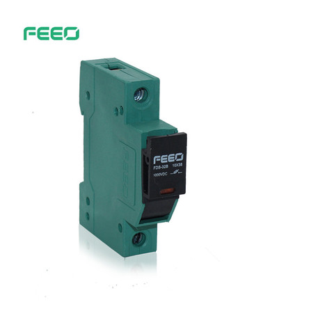 FEEO DC Fuse Holder Automatic CE DC PV 32 Amp 10x38 1000V Din Rail Electronic Solar 1000Vdc Fuse Holder ► Photo 1/4