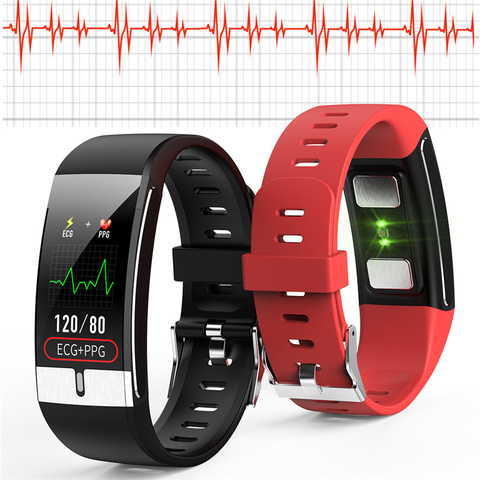 Fitness Tracker Bracelet E66 Body Temperature ECG Smart Bracelet Heart Rate Monitor Smart Watch Music Control Sport Band PK T1 ► Photo 1/6