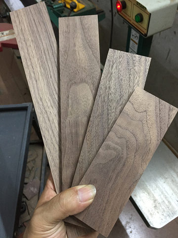HQ TB1 DIY Knife Handle Material Timber Log Rare Wood Block 0.6-1CM Thin African Black Walnut Wood Lumber for Craft Hobby Tool ► Photo 1/6