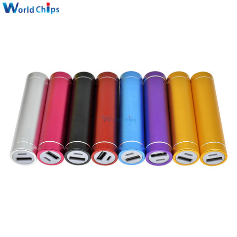 Multicolor Metal Power Bank DIY Kit Storage Case Box Free welding Suit 1X 18650 Battery 5V 1A USB External Charger smart phone ► Photo 1/6