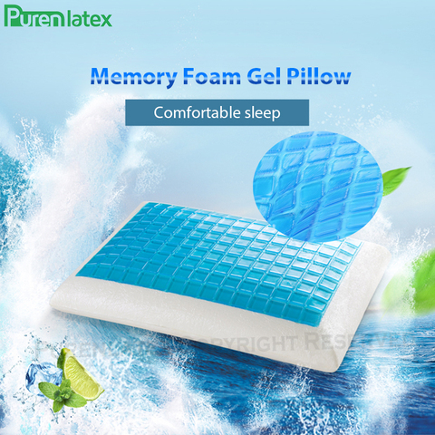 PurenLatex Silicone Gel Pillows Memory Foam Pillow Summer Ice-Cooling Neck Ice-Cool Cervical Vertebra Orthopedic Healing Cushion ► Photo 1/6