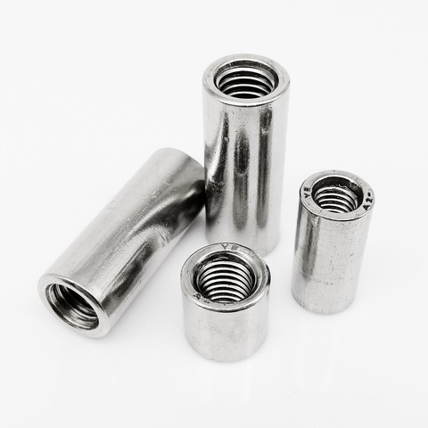 2/10pcs M3 M4 M5 M6 M8 M10 304 Stainless Steel Extend Long Lengthen Round Coupling Nut Connector Joint Sleeve Tubular Nut ► Photo 1/6