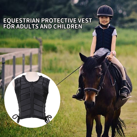 Unisex Equestrian Sports Accessory Safety EVA Padded Damping Children Armor Horse Riding Adult Body Protective Vest Outdoor ► Photo 1/6