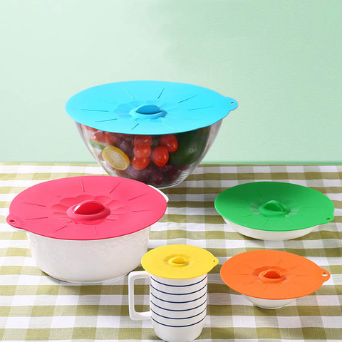 Silicone Food Wrap Microwave Bowl Cover Multifunction Fresh Keeping 1pcs Cooking Pot Pan Lid Reusable Kitchen Gadgets ► Photo 1/6
