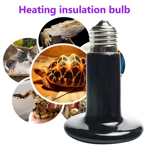 Hot 25W 50W 75W 100W 150W 200W Pet Heating Lamp Black Infrared Ceramic Emitter Heat Light Bulb Pet Brooder Reptile Lamp 220-240V ► Photo 1/6