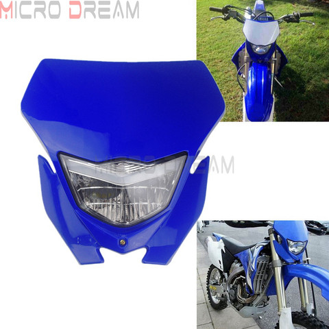 Enduro Supermoto H4 12V 35W Headlight Fairing For Yamaha XT WRF YZF TTR 125/225/250/450/500 Universal Head Light Headlamp Mask ► Photo 1/6