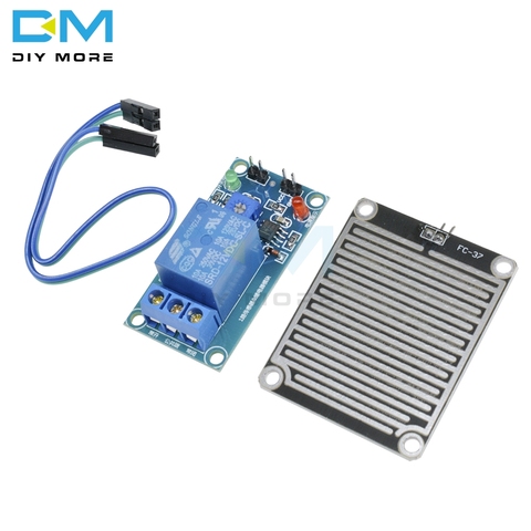 12v Raindrops Controller Module Rain Sensor Relay Module For Arduino Foliar Moisture M35 Monitor Weather Board High Frequency ► Photo 1/6