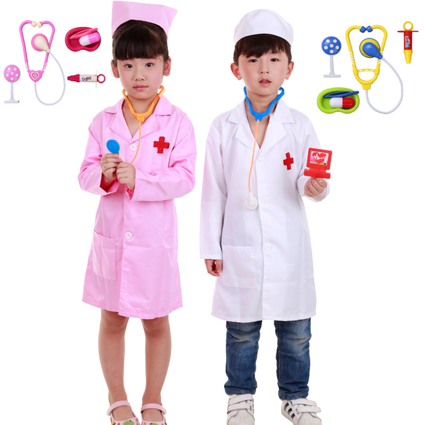 Kids Surgeon Doctor Costume Halloween Cosplay Role Play Party Fancy Dress