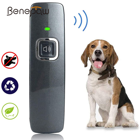 Benepaw Ultrasonic Anti Barking Device Wrist Strap Hand-Held Dog Repeller Bark Control Pet Behavior Training 6m/19ft Range ► Photo 1/6