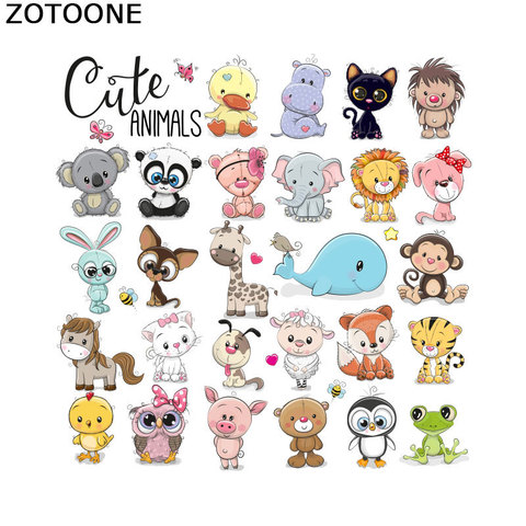 ZOTOONE Child Cute Animal Owl Set Heat Transfers for Clothes Applications DIY Iron on Transfer Patches Cute T-shirt Sticker E ► Photo 1/6