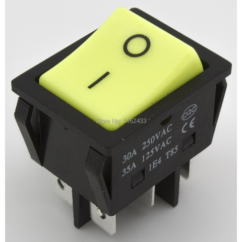 KCD4-202-3 perforate 30 x 22 mm 30A 6 pin ON - ON boat rocker switch KCD4 series power switch ► Photo 1/6