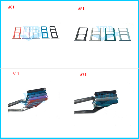 New For Samsung Galaxy A01 A015F A11 A115F A51 A515F A71 A715F Dual SIM Card Tray Holder SD Slot Replacement ► Photo 1/2