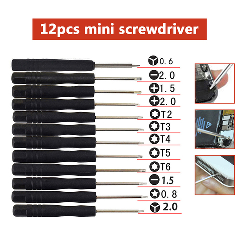 12pcs/set Mini Multi-Function Magnetic Precision Screwdriver Set for Apple iPhone 7 ect Smartphone Tablet Repairing Tools Set ► Photo 1/6