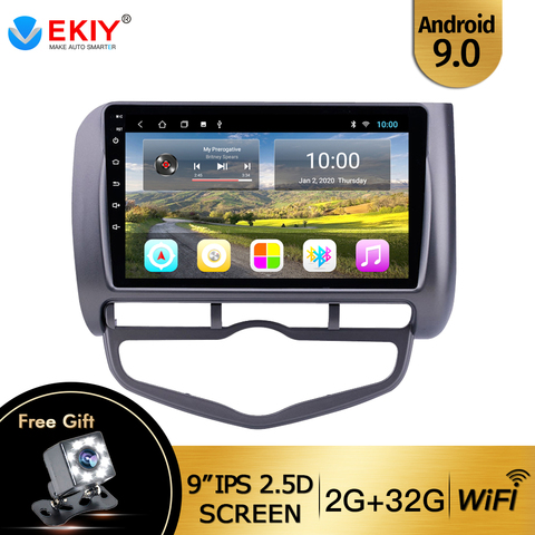 EKIY 9'' IPS Touch Screen DVD Media Player For Honda Fit Jazz 2004 2005-2007 Android 9.0  GPS Navigation Stereo Car Radio Wifi ► Photo 1/6