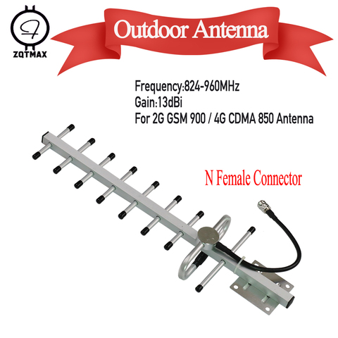 ZQTMAX 13dBi Yagi antenna for free hbo cdma gsm signal booster 850 900 2g 4g LTE cell phone Cellular Amplifier 824-960MHz ► Photo 1/5