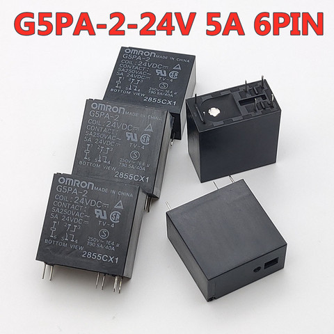 2Pcs/Lot Relay G5Pa-2-24Vdc 6Pin 5A 24V New And Original ► Photo 1/1