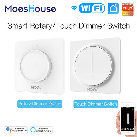 New WiFi Smart Rotary/Touch Light Dimmer Switch Smart Life/Tuya APP Remote Control Works with Alexa Google Voice Assistants EU ► Photo 1/6