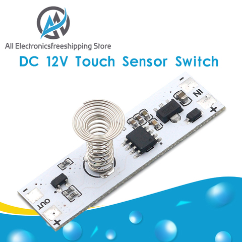 DC 12V Capacitive Touch Sensor Switch Coil Spring Switch LED Dimmer Control Switch 9-24V 30W 3A for Smart Home LED Light Strip ► Photo 1/6