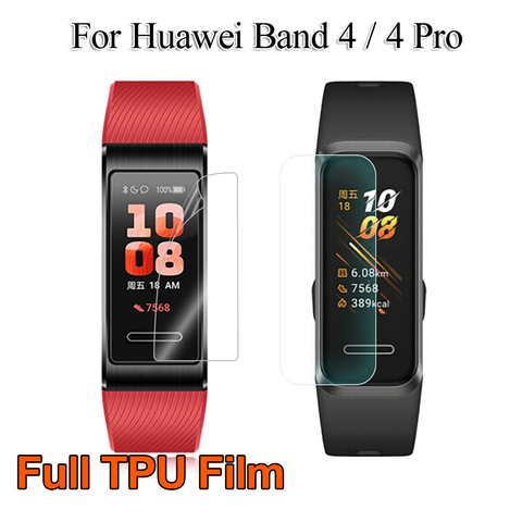 For Huawei Band 4 4 Pro Smart Watch HD Clear Soft TPU Hydrogel Protective Film Screen Protectors Full Cover Not Tempered Glass ► Photo 1/6