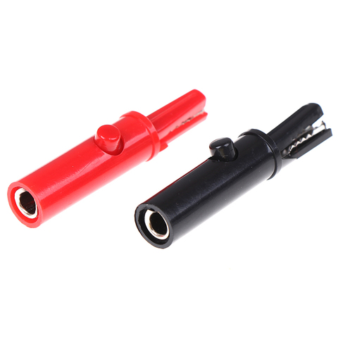 2Pcs Push Button Type Full Protective Alligator Clip For Professional Multimeter ► Photo 1/6