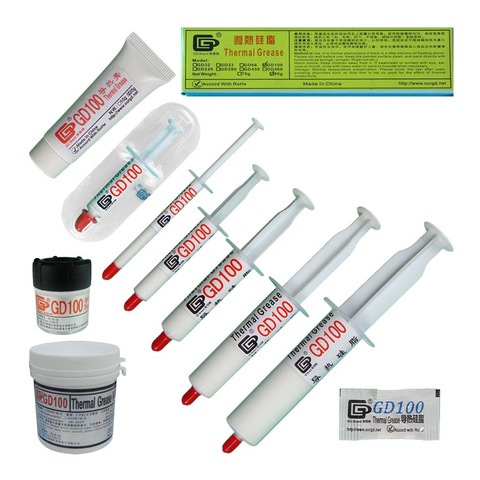 Net Weight 0.5/1/3/7/15/20/30/90/150 Grams GD100 Thermal Conductive Grease Paste Plaster Heat Sink Compound CN ST MB SSY SY ► Photo 1/6