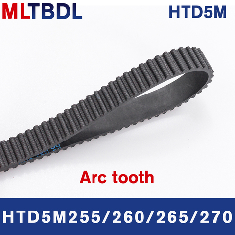 HTD 5M Timing Belt 255/260/265/270mm Length 10/15/20/25mm Width 5mm Pitch Rubber Pulley Belt Teeth 51 52 53 54 synchronous belt ► Photo 1/6