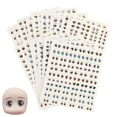 Multistyles Cute Cartoon Eyes Stickers Anime Figurine Doll Face Organ Paster Decals DIY Doll Accessories Kids Educational Toys ► Photo 1/6